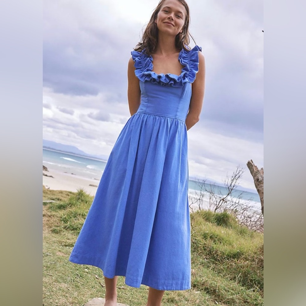Free People ruffle it up midi dress